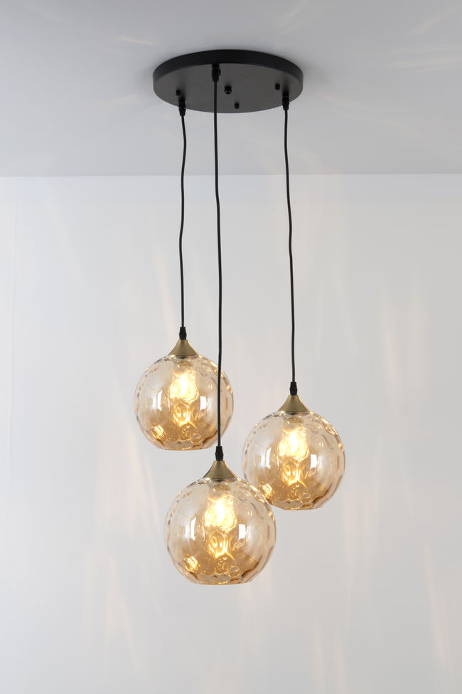 Pendelleuchte 3-flammig Grosseto Kupfer